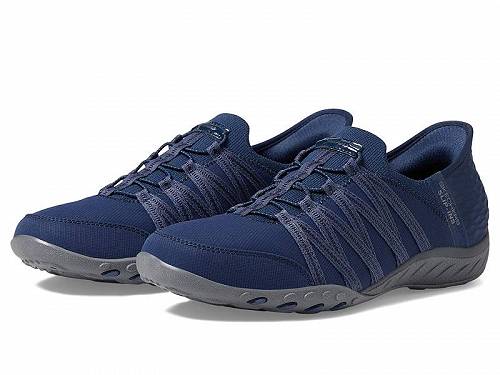 送料無料 スケッチャーズ SKECHERS レディース 女性用 シューズ 靴 スニーカー 運動靴 Breathe Easy - Roll With Me Hands Free Slip-Ins - Navy