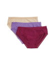 送料無料 ネイトリ Natori レディース 女性用 ファッション 下着 ショーツ Bliss Girl Brief 3-Pack Panties - Cabernet/Blue Lavender/Cafe