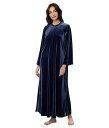 送料無料 ネイトリ Natori レディース 女性用 ファッション パジャマ 寝巻き バスローブ Natalie Velvet Caftan - Midnight Navy