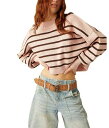 送料無料 フリーピープル Free People レディース 女性用 ファッション セーター Stripe Easy Street Crop Pullover - Pink Lotus Combo