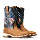 こちらの商品は アリアト Ariat メンズ 男性用 シューズ 靴 ブーツ ウエスタンブーツ Ridgeback Venttek Western Boot - Georgia Clay です。 注文後のサイズ変更・キャンセルは出来ませんので、十分なご検討の上でのご注文をお願いいたします。 ※靴など、オリジナルの箱が無い場合がございます。ご確認が必要な場合にはご購入前にお問い合せください。 ※画面の表示と実物では多少色具合が異なって見える場合もございます。 ※アメリカ商品の為、稀にスクラッチなどがある場合がございます。使用に問題のない程度のものは不良品とは扱いませんのでご了承下さい。 ━ カタログ（英語）より抜粋 ━ Step in style and comfort by wearing the Ariat(R) Ridgeback Venttek Western Boot. The pull-on style boots have a leather upper with mesh lining and a removable rubber cushion insole for a comfortable wearing experience. The boots have a squared-toe design with side pull tabs and intricate print on the shaft. Flexible foam midsole. Duratread(TM) outsole is slip and oil resistant, and offers long-lasting durability, traction, and maximum wear resistance. ※掲載の寸法や重さはサイズ「9, width D - Medium」を計測したものです. サイズにより異なりますので、あくまで参考値として参照ください. 実寸（参考値）： Heel Height: 約 3.81 cm Shaft: 約 27.94 cm ■サイズの幅(オプション)について Slim &lt; Narrow &lt; Medium &lt; Wide &lt; Extra Wide S &lt; N &lt; M &lt; W A &lt; B &lt; C &lt; D &lt; E &lt; EE(2E) &lt; EEE(3E) ※足幅は左に行くほど狭く、右に行くほど広くなります ※標準はMedium、M、D(またはC)となります ※メーカー毎に表記が異なる場合もございます