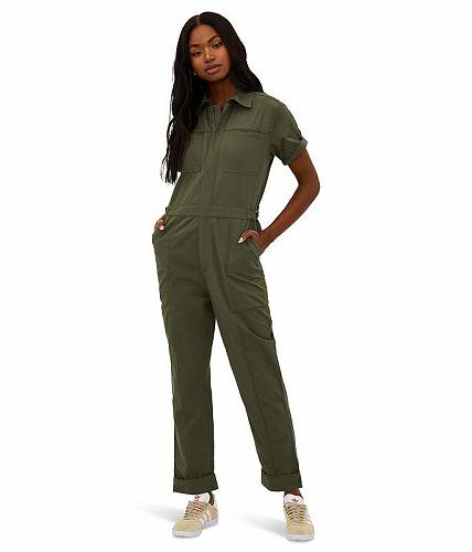 送料無料 ビーチライオット Beach Riot レディース 女性用 ファッション ジャンプスーツ つなぎ セット Racertrack Jumpsuit - Olive