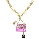 送料無料 ベッツィージョンソン Betsey Johnson レディース 女性用 ジュエリー 宝飾品 ネックレス Going All Out Purse Pendant Necklace - Pink/Gold
