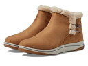 送料無料 クラークス Clarks レディース 女性用 シューズ 靴 ブーツ アンクル ショートブーツ Breeze Faux Fur - Tan Textile