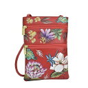  AkVJ Anuschka fB[X p obO  obNpbN bN Mini Double Zip Travel Crossbody 448 - Crimson Garden