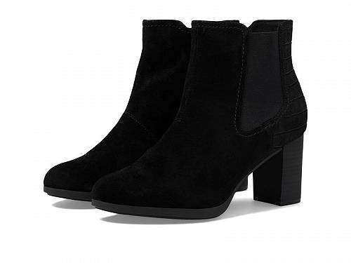 送料無料 クラークス Clarks レディース 女性用 シューズ 靴 ブーツ チェルシーブーツ アンクル Bayla Rose - Black Suede