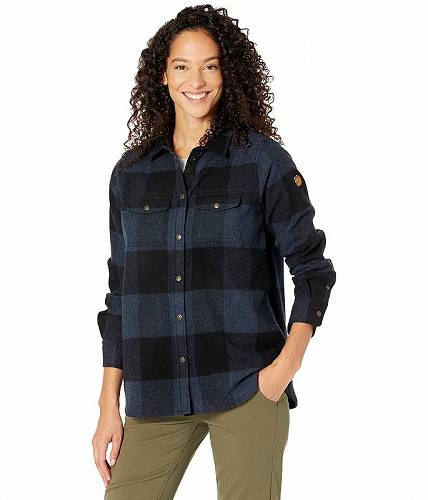 フェールラーベン 送料無料 フェールラーベン Fjallraven レディース 女性用 ファッション ボタンシャツ Canada Shirt - Navy/Black