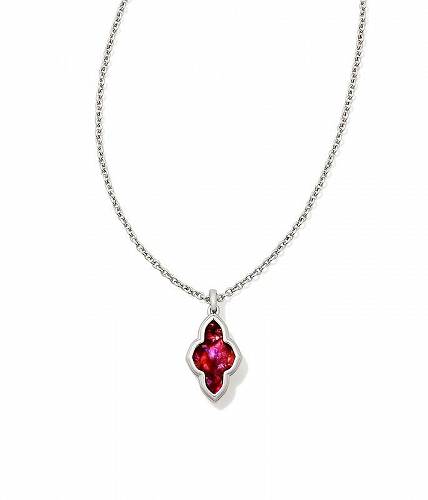 ̵ ɥ饹å Kendra Scott ǥ  奨꡼  ͥå쥹 Framed Abbie Short Pendant Necklace - Silver Light Burgundy Illusion