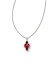 ̵ ɥ饹å Kendra Scott ǥ  奨꡼  ͥå쥹 Framed Abbie Short Pendant Necklace - Silver Light Burgundy Illusion