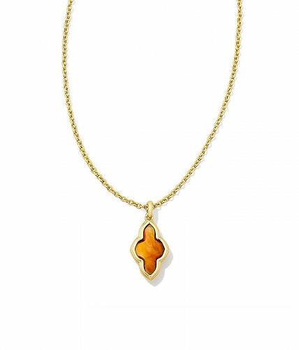̵ ɥ饹å Kendra Scott ǥ  奨꡼  ͥå쥹 Framed Abbie Short Pendant Necklace - Gold Marbled Amber Illusion