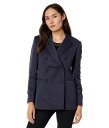 送料無料 テッドベイカー Ted Baker レディース 女性用 ファッション アウター ジャケット コート ブレザー Seraph Double-Breasted Satin Boyfriend Blazer - Blue