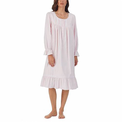 送料無料 アイリーンウエスト Eileen West レディース 女性用 ファッション パジャマ 寝巻き ナイトガウン Cotton Flannel Long Sleeve Waltz Gown - Pink