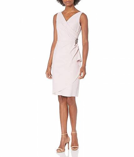 送料無料 Alex Evenings レディース 女性用 ファッション ドレス Short Slimming Dress with Side Ruched Skirt - Blush