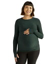 送料無料 ビヨンドヨガ Beyond Yoga レディース 女性用 ファッション アクティブシャツ Lightweight Spacedye Maternity Classic Crew Pullover - Midnight Green Heather