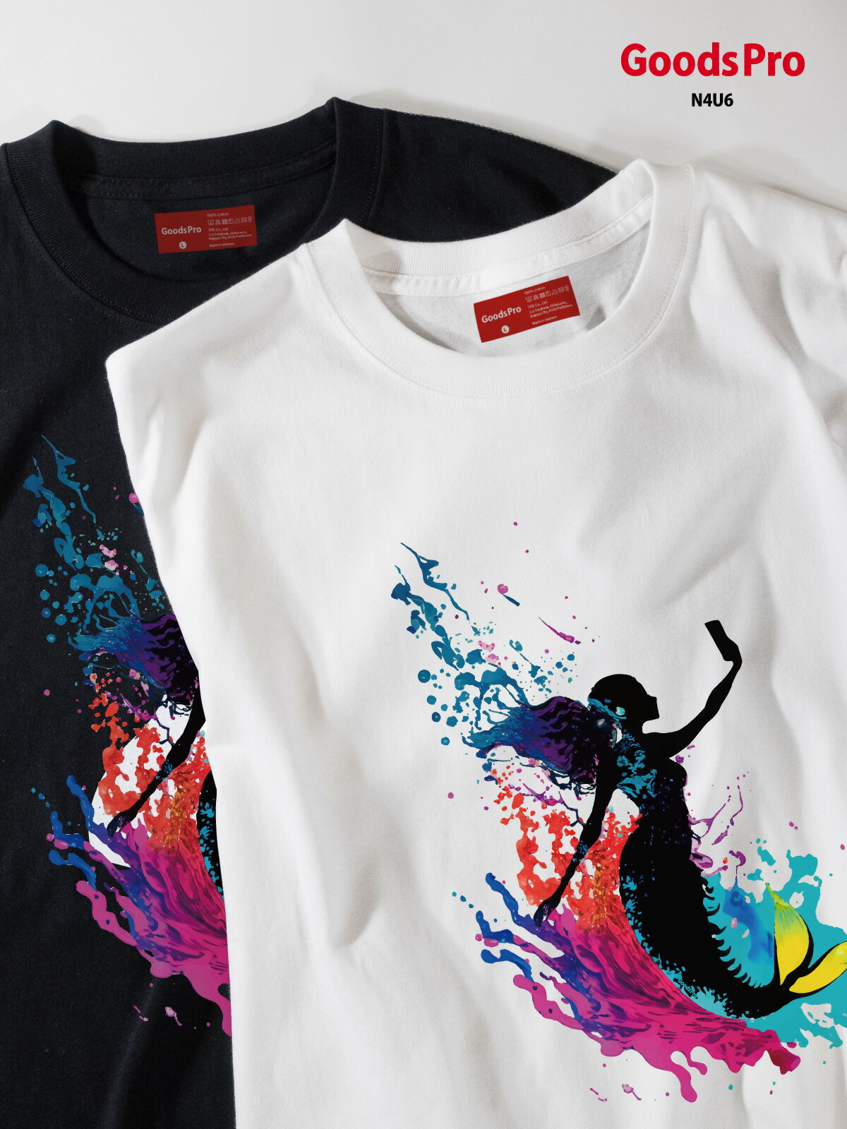Character - Tシャツ 自撮りマーメイド ペイントアート