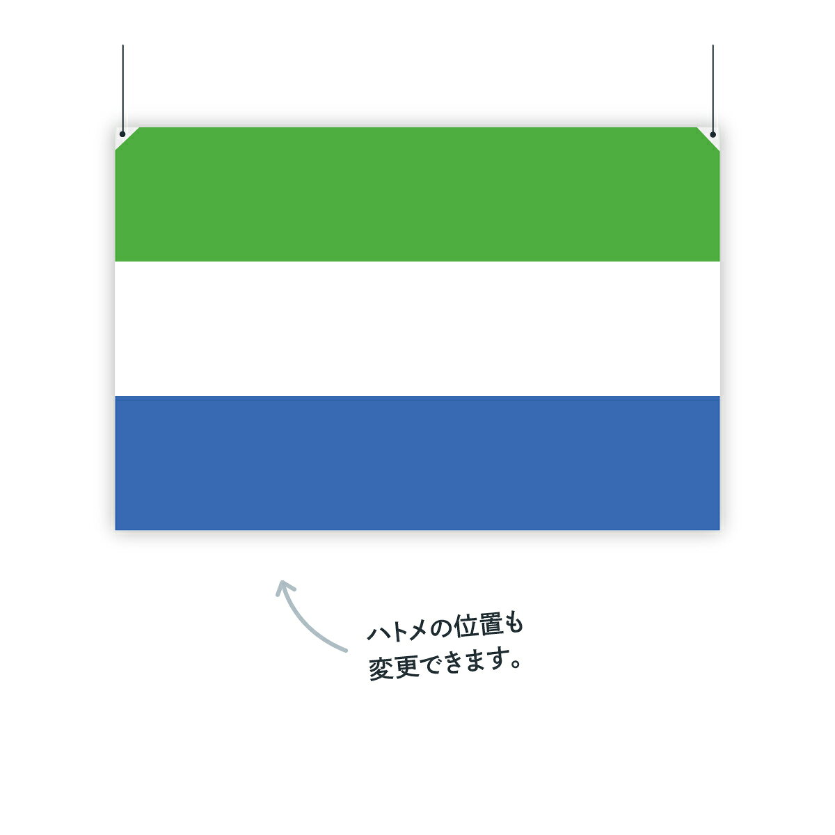 グッズプロのシエラレオネ共和国 国旗 W150cm H100cm｜アングル3