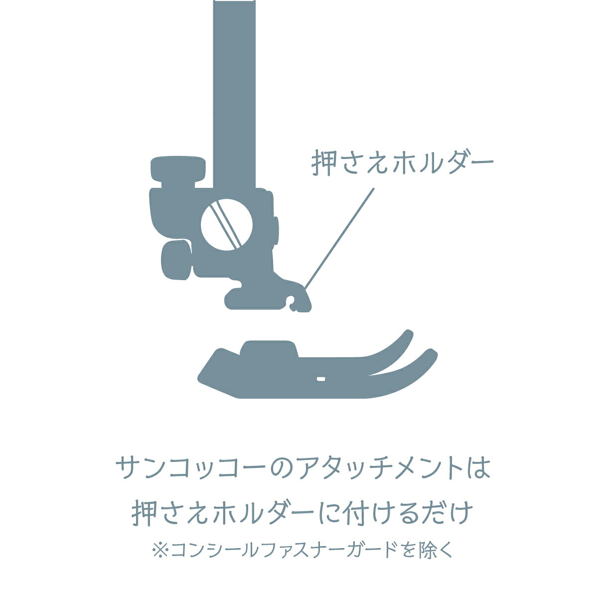 ミシンアタッチメント 家庭用スムース押さえ グッズプロ