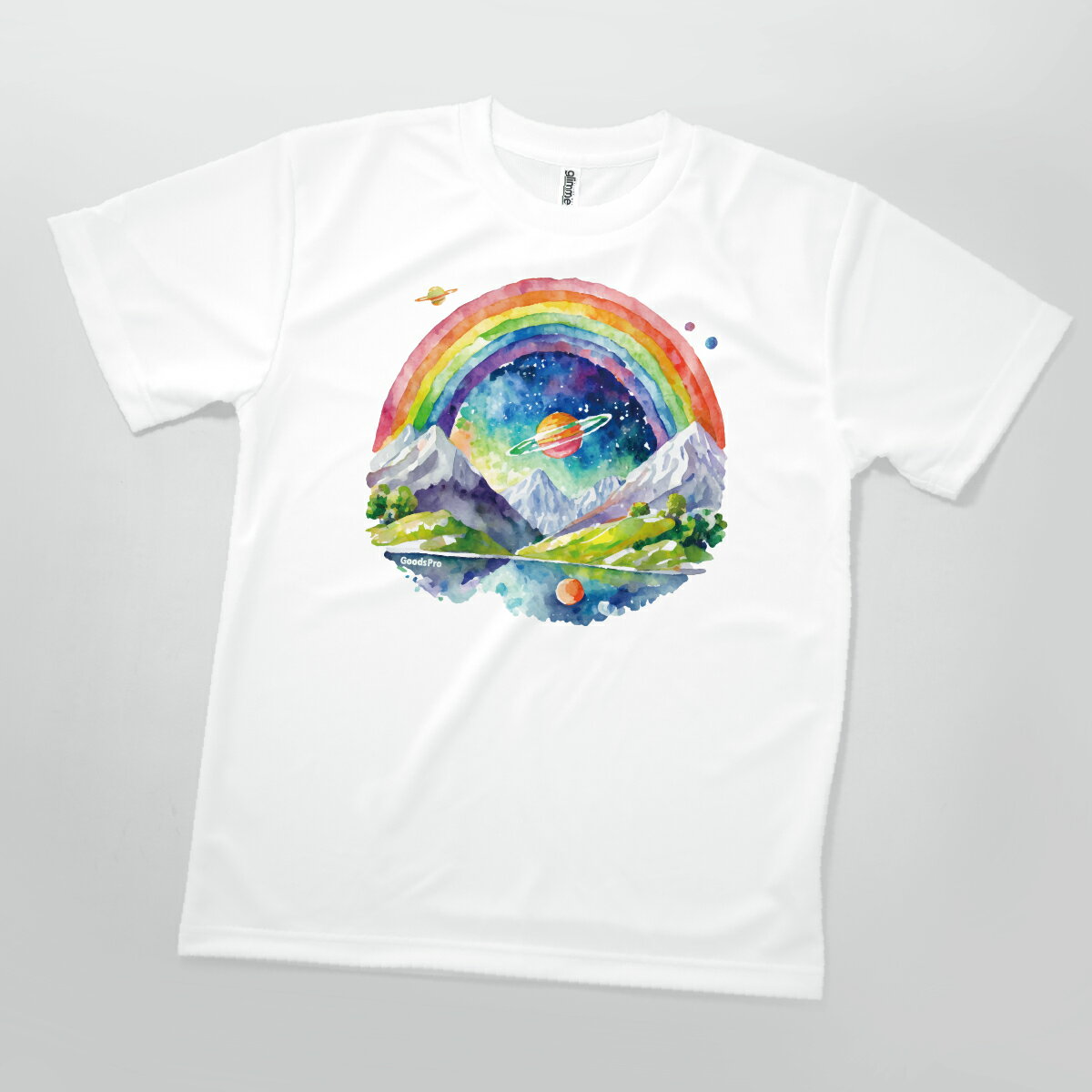 Tシャツ 虹の星 水彩画のサムネイル