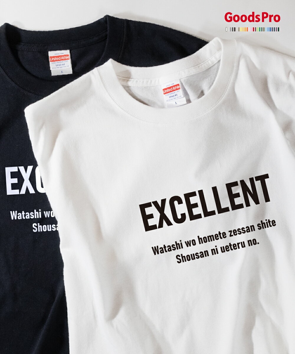 Tシャツ EXCELLENT フロントプリント 発汗性の良い快適素材 ドライTシャツ グッズプロ