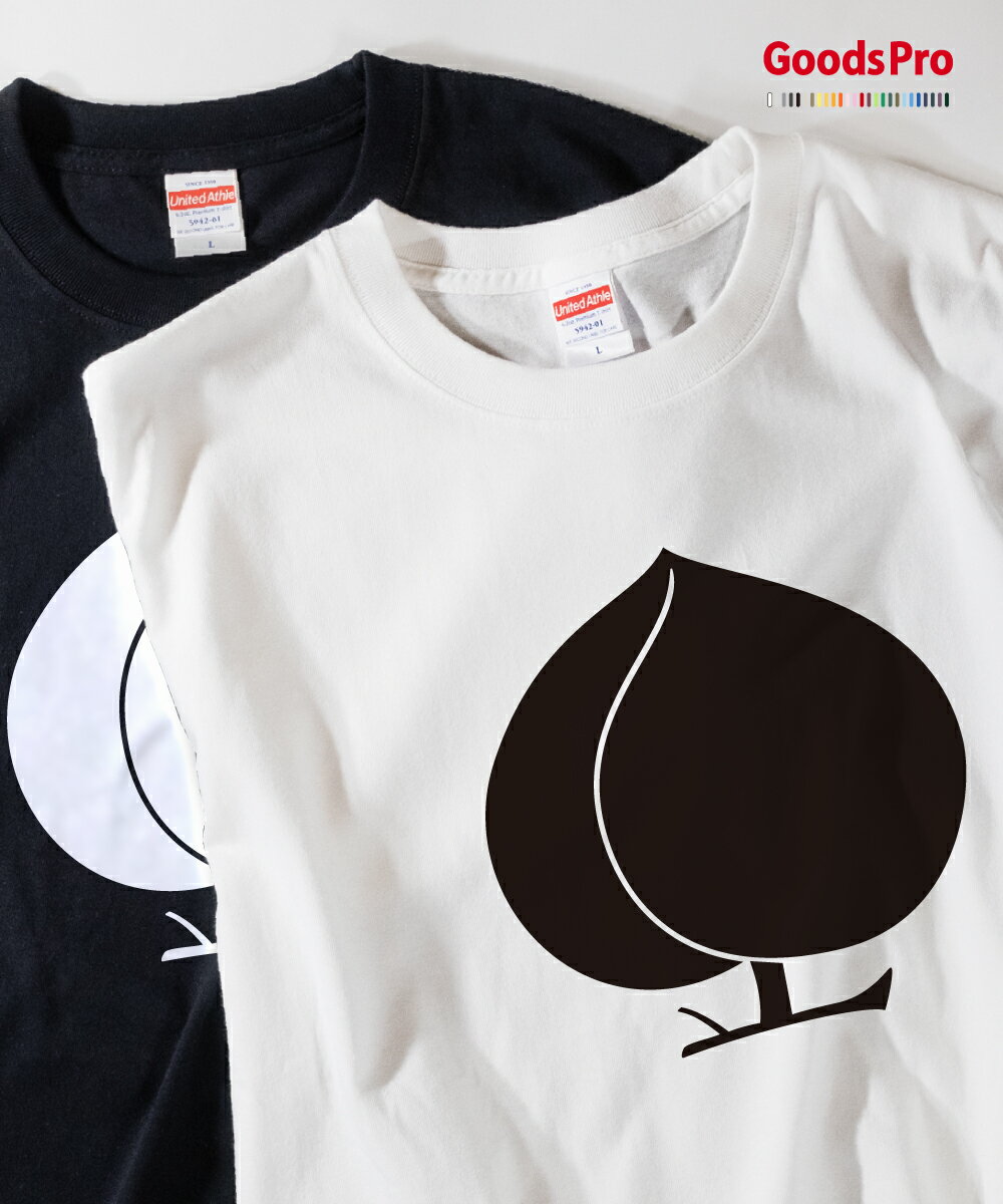 Tシャツ 一つ桃 家紋 バックプリント 発汗性の良い快適素材 ドライTシャツ グッズプロ