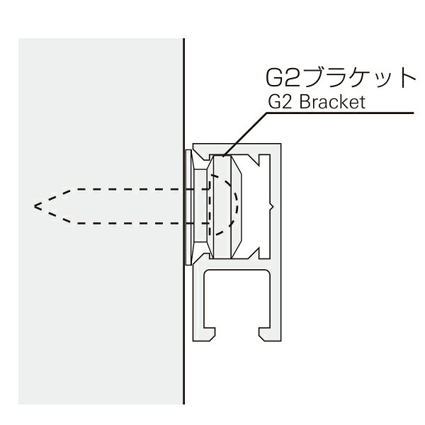 グッズプロのピクチャーレール G-2レール 2m シルバー 240J-NKORG2S2｜アングル3