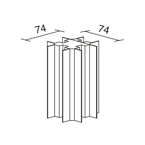 SP10X(十字ポール) 連結ポール 236J-51890