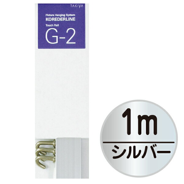 樂天商城 - ピクチャーレール 店頭用 G-2セット 1m シルバー 240J-62759SLV