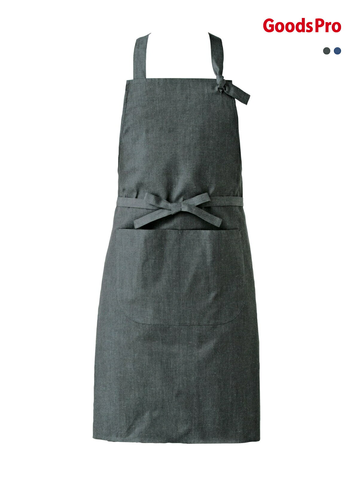 エプロン 男女兼用 CT2395 インディゴ、グレー グッズプロ