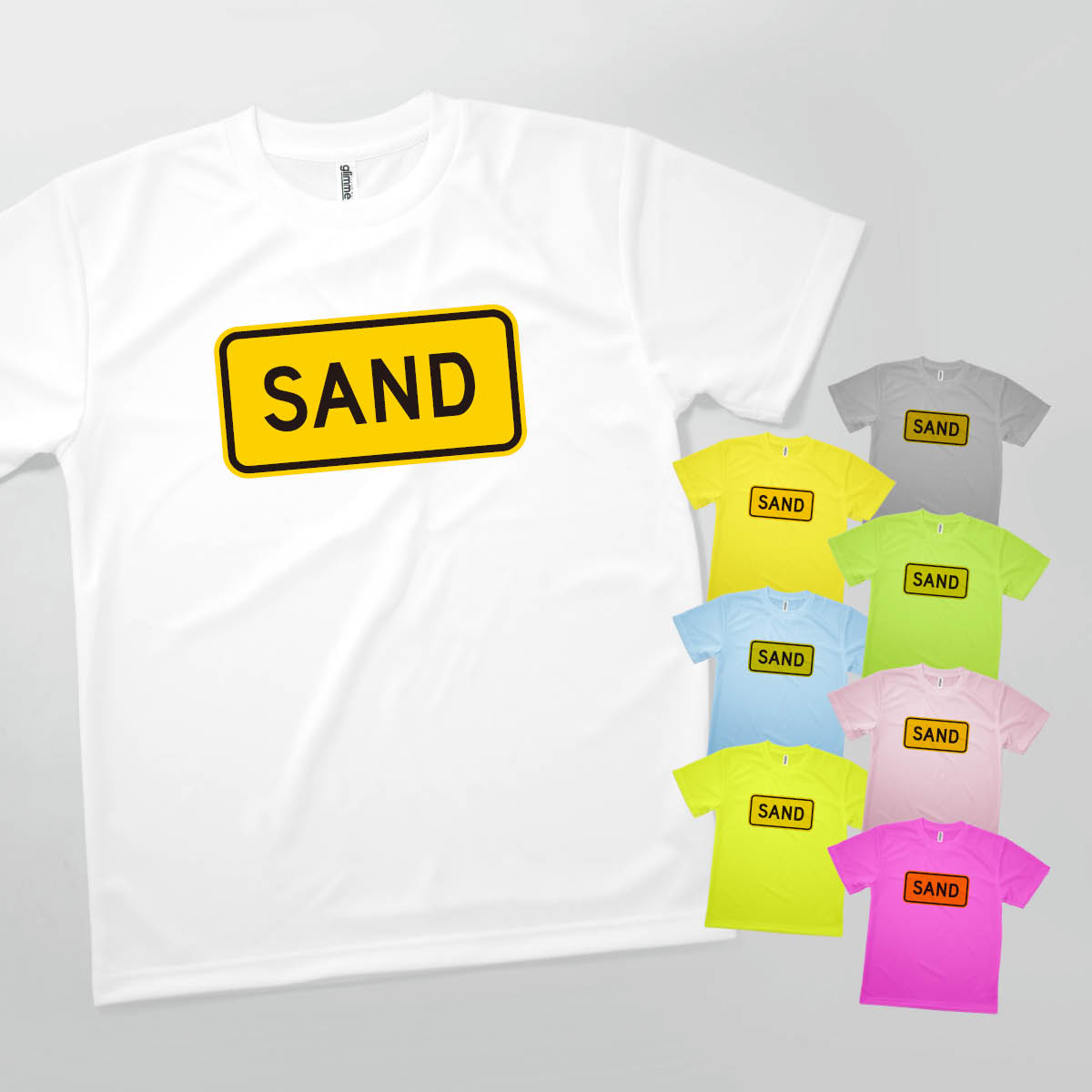 Tシャツ 路面状態 砂 アメリカ 標識 ドライ 速乾 発汗性の良い快適素材 ドライTシャツ