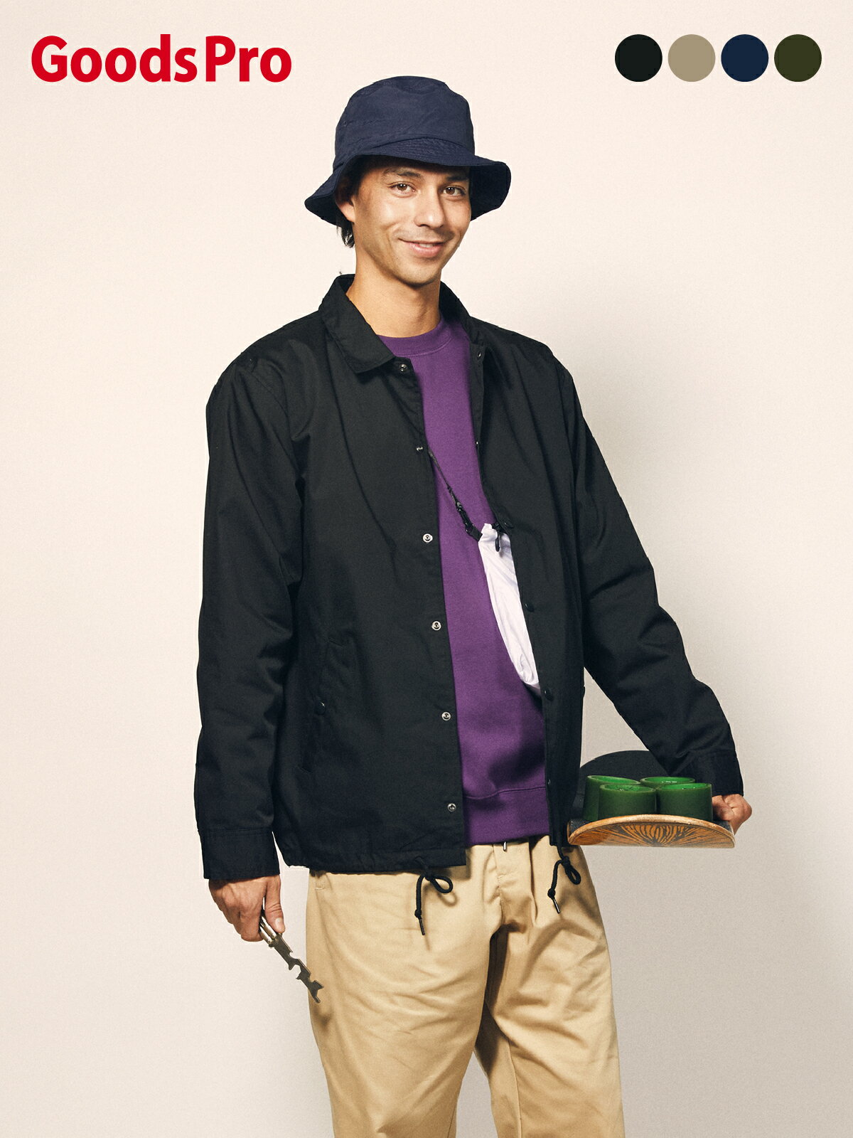 T/C コーチ ジャケット（裏地付） (744801)