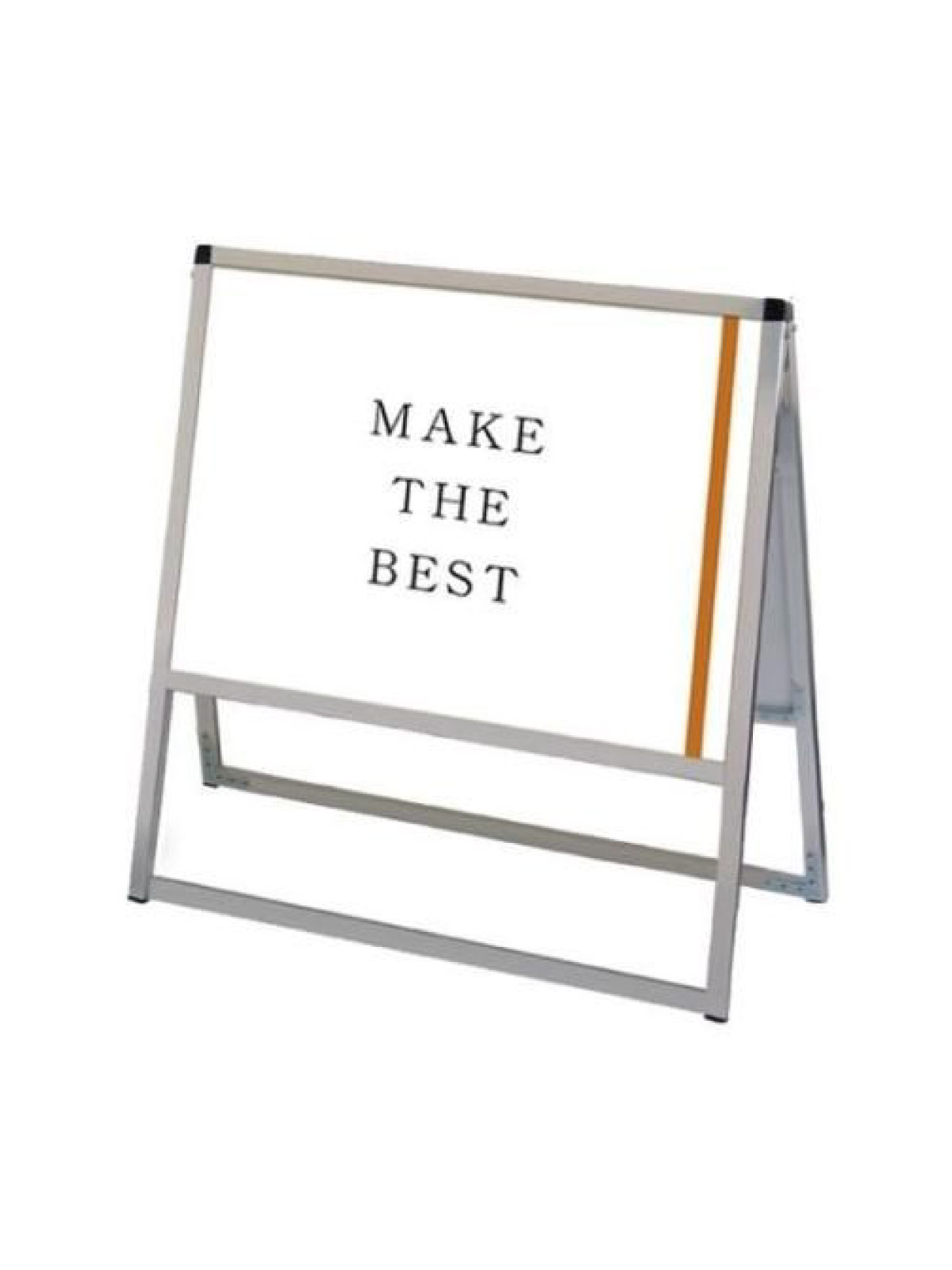 スマートでシンプルなデザインを追求した薄型スタンド看板■製品仕様●本体フレーム=アルミ押出し材/アルマイト仕上(シルバー)●表面カバー=アクリル 透明1.5mm厚●面板=アルミ複合板(白)3mm厚●面板サイズ=B2(W728mm×H515mm)●面板有効サイズ=W712mm×H499mm●重量=6.4kg●対応ウエイトアーム=SKW-A※屋内・屋外可(ポスターには耐水加工が必要です)【型番：VASKAC-B2YR】