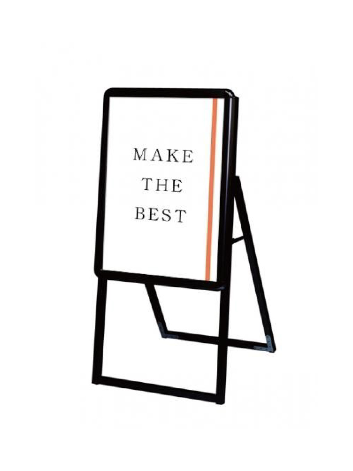 四辺を開閉してポスターを交換する最もメジャーなスタンド看板■製品仕様●本体=アルミ押出し/アルマイト仕上(ブラック)●パネル=ポスターグリップ(フロントオープン式)(ブラック)●表面カバー=アクリル 透明1.5mm厚●背面板=屋内用：ハードボード●パネルサイズ=W470mm×H644mm×D21mm●面板有効サイズ=W407mm×H581mm●ポスターサイズ=A2(W420mm×H594mm)●パネルフレーム幅=32mm●重量=片面3.7kg●対応ウエイトアーム=SKW-A※屋内専用【型番：PGSK-A2KB】