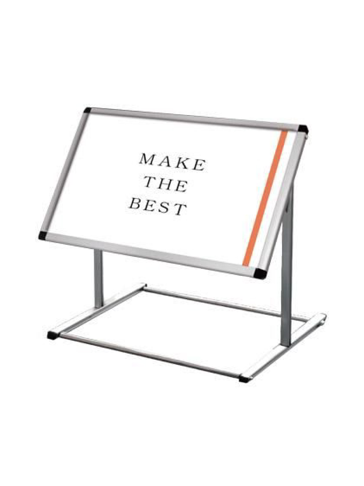 見る距離感に合わせてポスターの展示角度を調節できるスタンド看板■製品仕様●パネルフレーム＝アルミ押し出し材／アルマイト仕上げ（シルバー）●本体ポール部＝アルミ押し出し材／アルマイト仕上げ（シルバー）●脚部＝縦パイプ／アルミ押し出し材／アルマイト仕上げ（シルバー） 横パイプ／ステンレスパイプ ＃400（シルバー）●面板＝アルミ複合板（白）3mm厚●表面カバー＝アクリル 透明1.5mm厚●面板有効サイズ＝W825mm×H578mm●対応メディアサイズ＝A1横(W841mm×H594mm)● 重量＝7.2kg※受注生産品となります。納期をご確認下さい。※屋内・屋外可(ポスターには耐水加工が必要です)【型番：FVAIAC-A1Y】