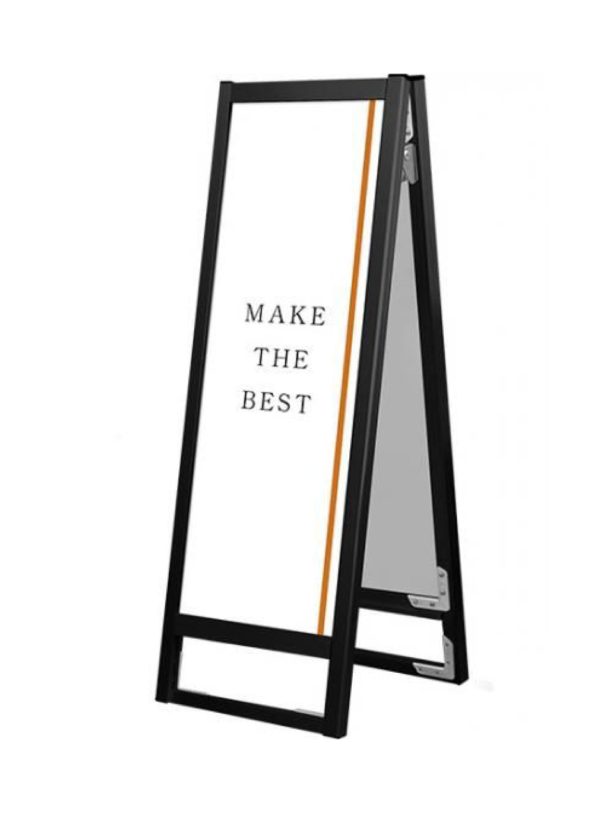 ブラックフラットオープンスタンド看板A3縦縦ロウ両面 (BFOSK-A3TTLR)