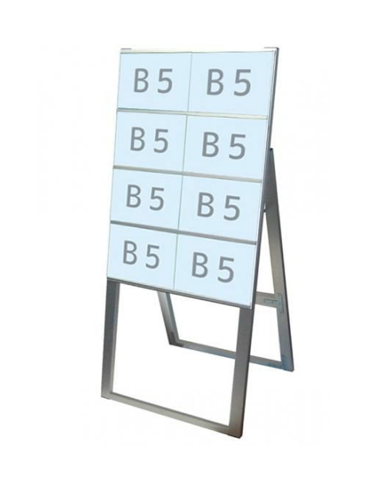 幅広いポスターサイズに対応したカードケース用スタンド看板■製品仕様●フレーム＝20×40mmアルミ押出し材／アルマイト仕上（シルバー）●面板＝アルミ複合板（白）3mm●レール＝アルミジョイナー／アルマイト仕上（シルバー）●カードケース＝再生...