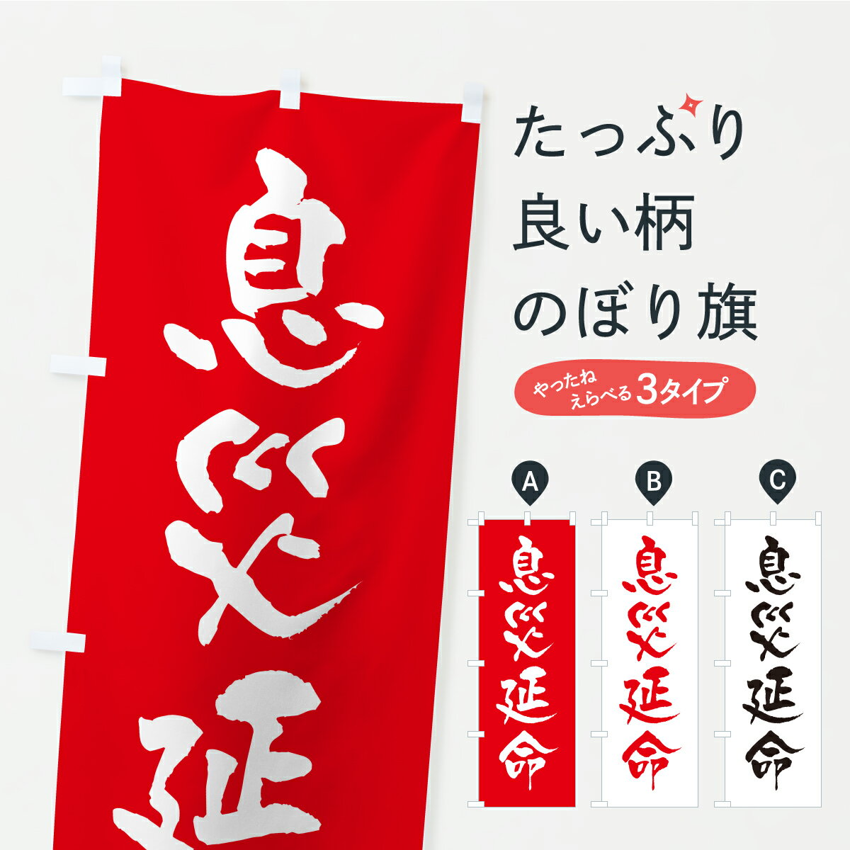 【ポスト便 送料360】 のぼり旗 息災延命・寺社仏閣・祈願・成就・参拝のぼり CS4G グッズプロ 【名入れできます+1017円】