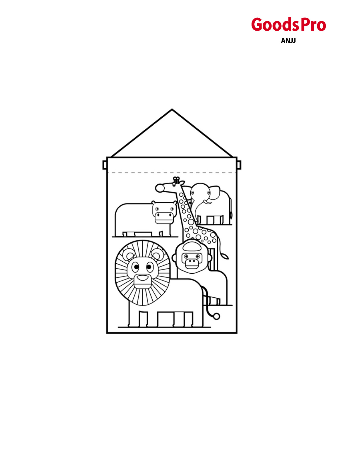 塗絵タペストリー 動物園の仲間たち 42582 グッズプロ