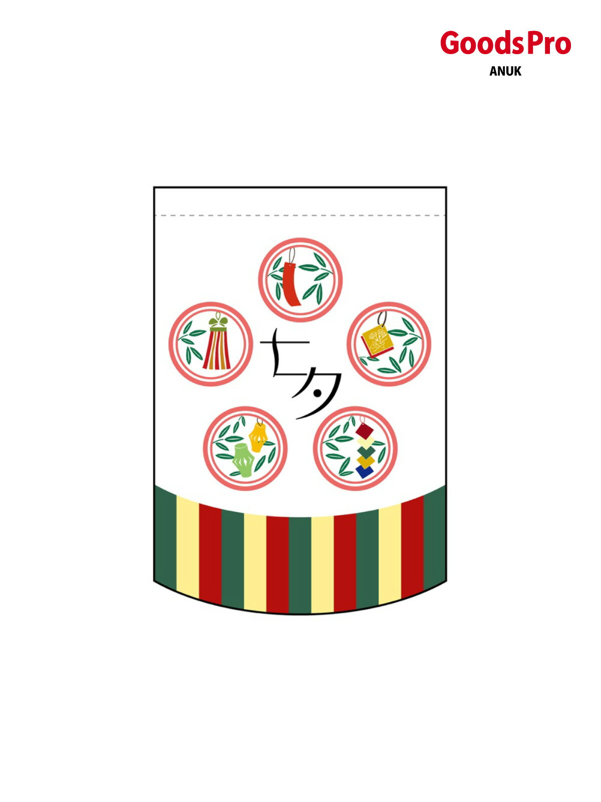 ミニタペストリー両面 七夕 和柄 61067 グッズプロ