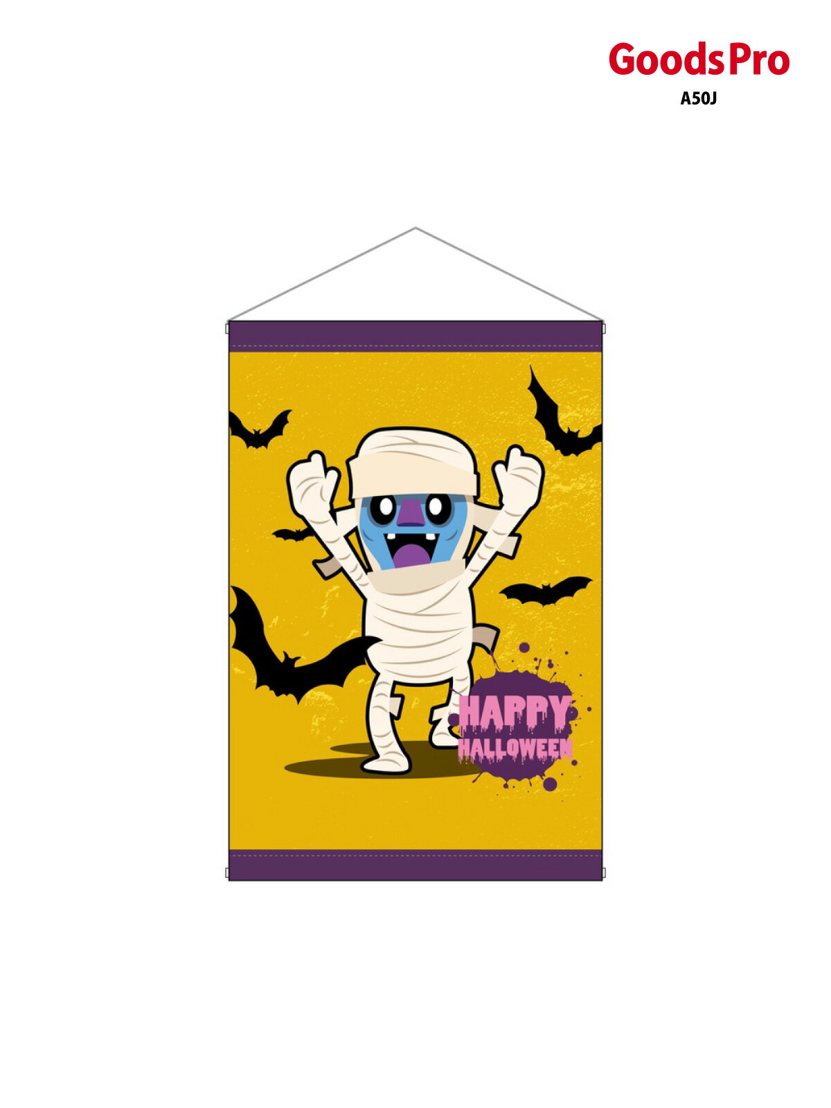 タペストリー HAPPY HALLOWEEN キャラ黄 40132 グッズプロ