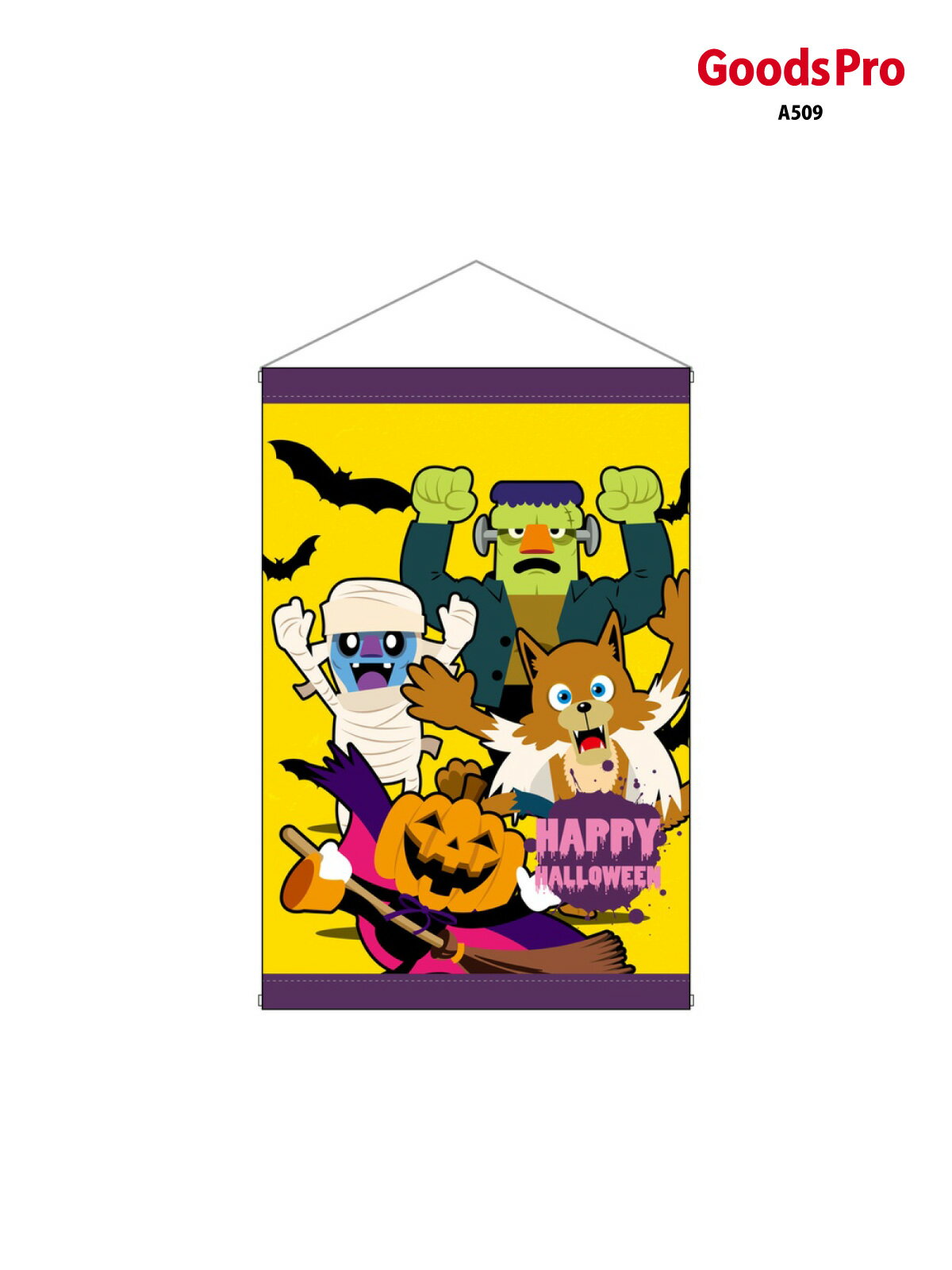 タペストリー HAPPY HALLOWEEN キャラ集合 40136 グッズプロ