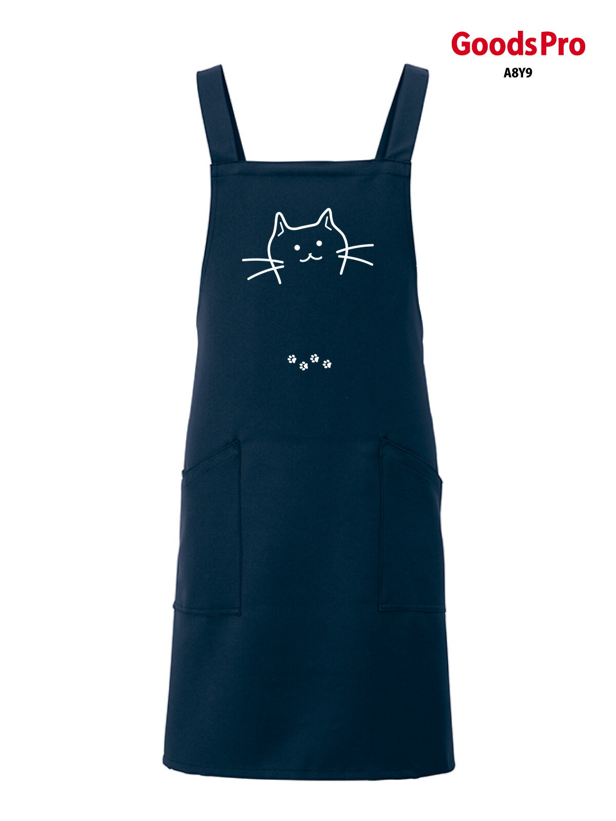 楽天市場】猫 イラスト（エプロン｜エプロン・三角巾）：配膳用品