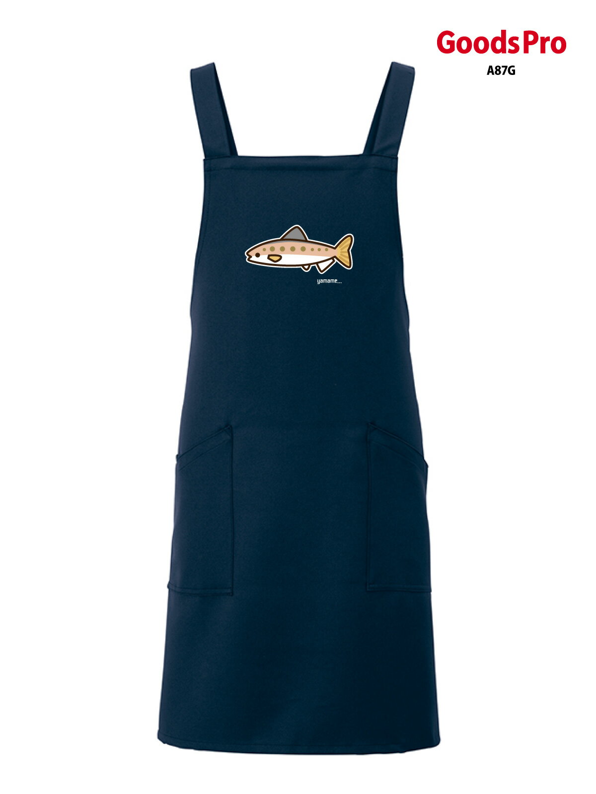 エプロン 業務用 撥水 名入れ ロゴ印刷 やまめ ヤマメ