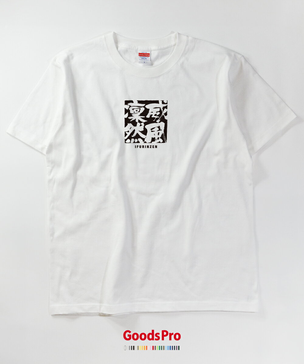 Tシャツ 威風凜然 いふうりんぜん 四字熟語 発汗性の良い快適素材 ドライTシャツ