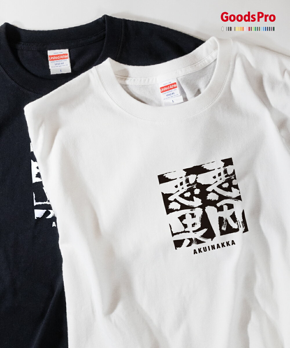 Tシャツ 悪因悪果 あくいんあっか 四字熟語 発汗性の良い快適素材 ドライTシャツ