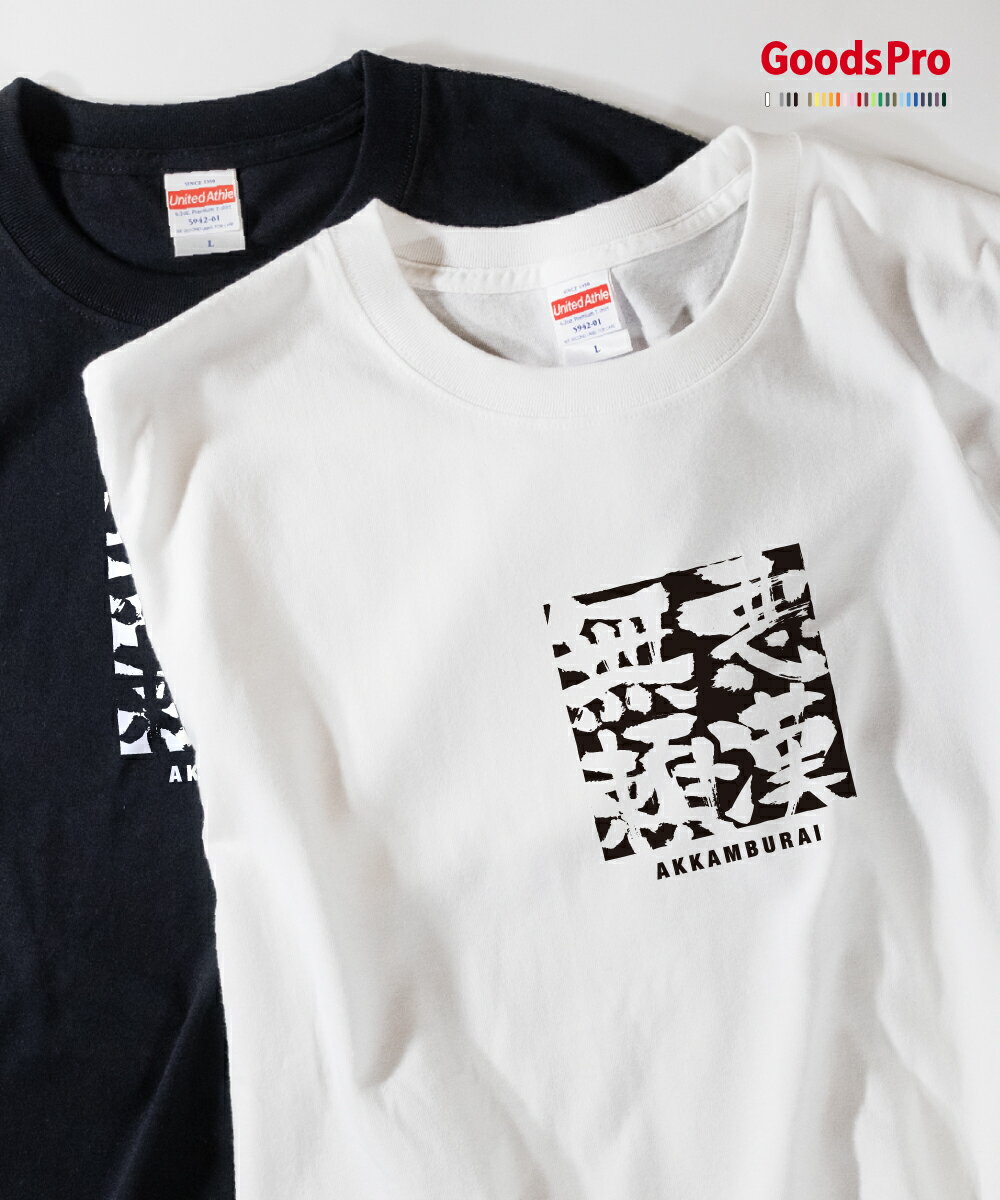 Tシャツ 悪漢無頼 あっかんぶらい 四字熟語 発汗性の良い快適素材 ドライTシャツ