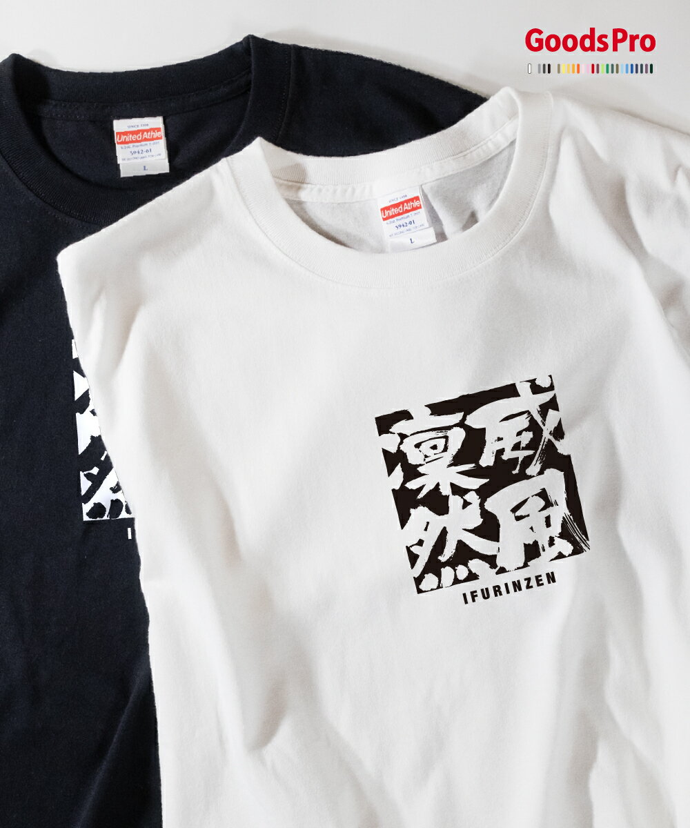 Tシャツ 威風凜然 いふうりんぜん 四字熟語 発汗性の良い快適素材 ドライTシャツ