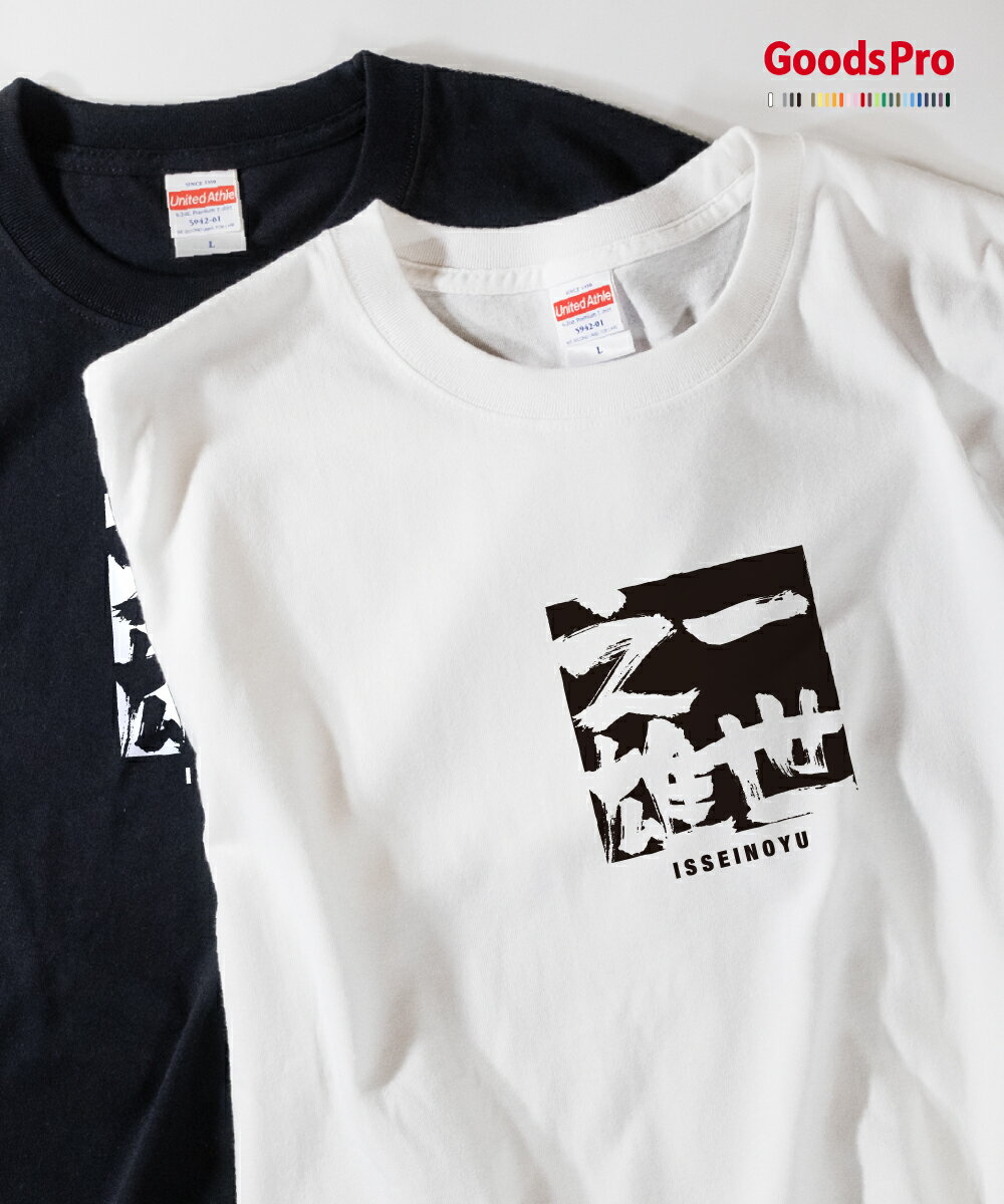 Tシャツ 一世之雄 いっせいのゆう 四字熟語 発汗性の良い快適素材 ドライTシャツ グッズプロ