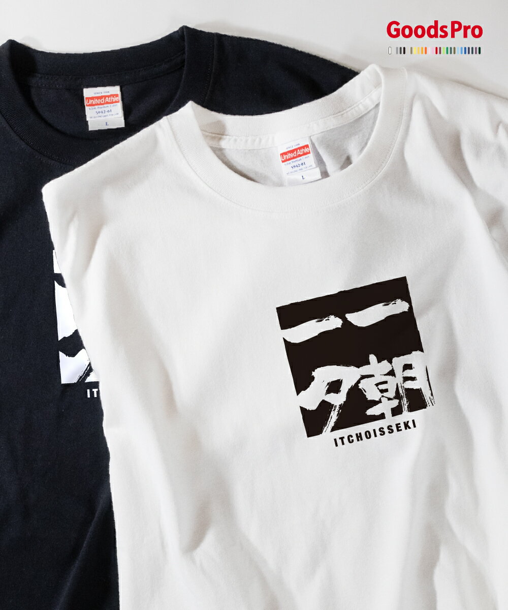 Tシャツ 一朝一夕 いっちょういっせき 四字熟語 発汗性の良い快適素材 ドライTシャツ グッズプロ