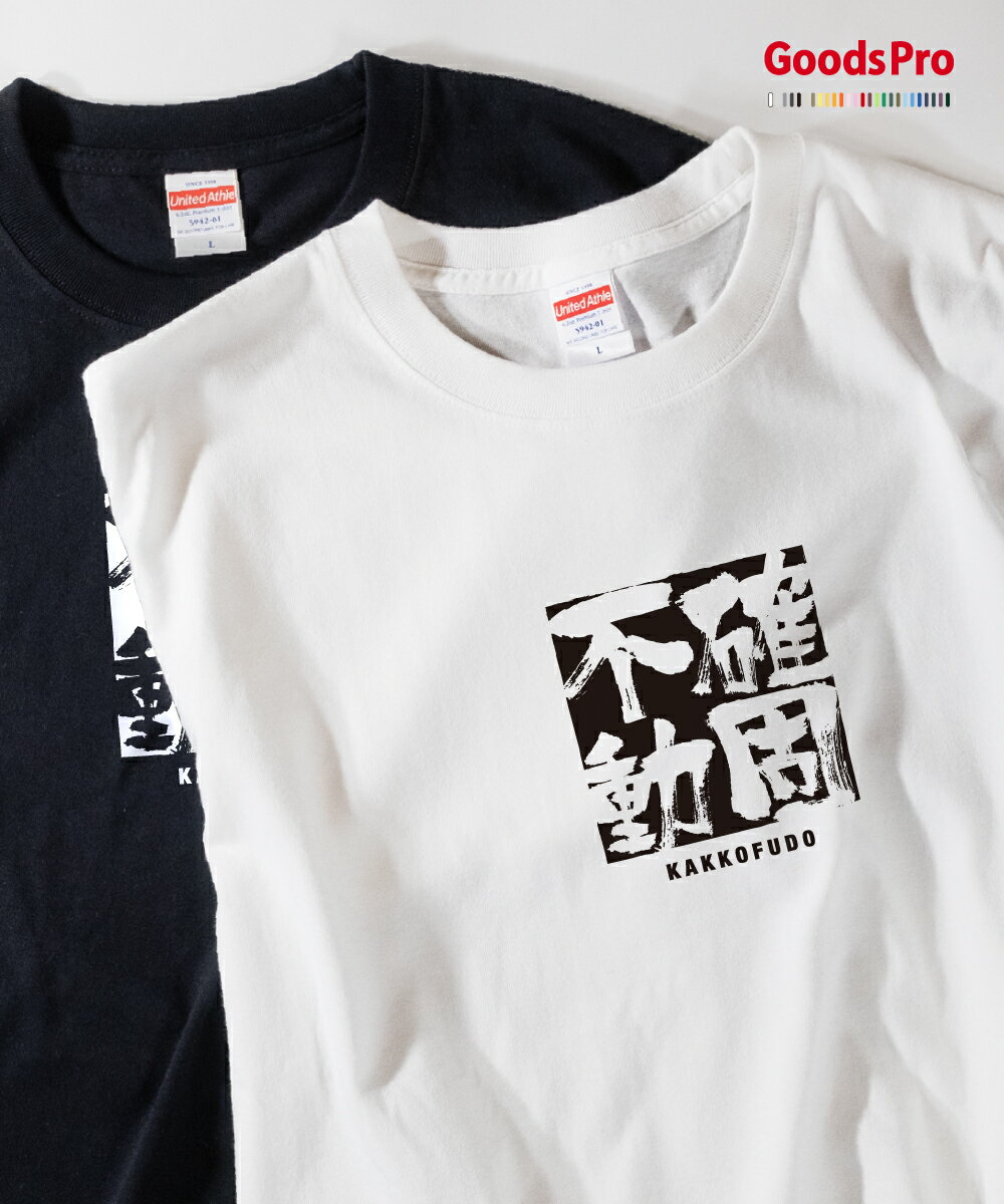 Tシャツ 確固不動 かっこふどう 四字熟語 発汗性の良い快適素材 ドライTシャツ グッズプロ