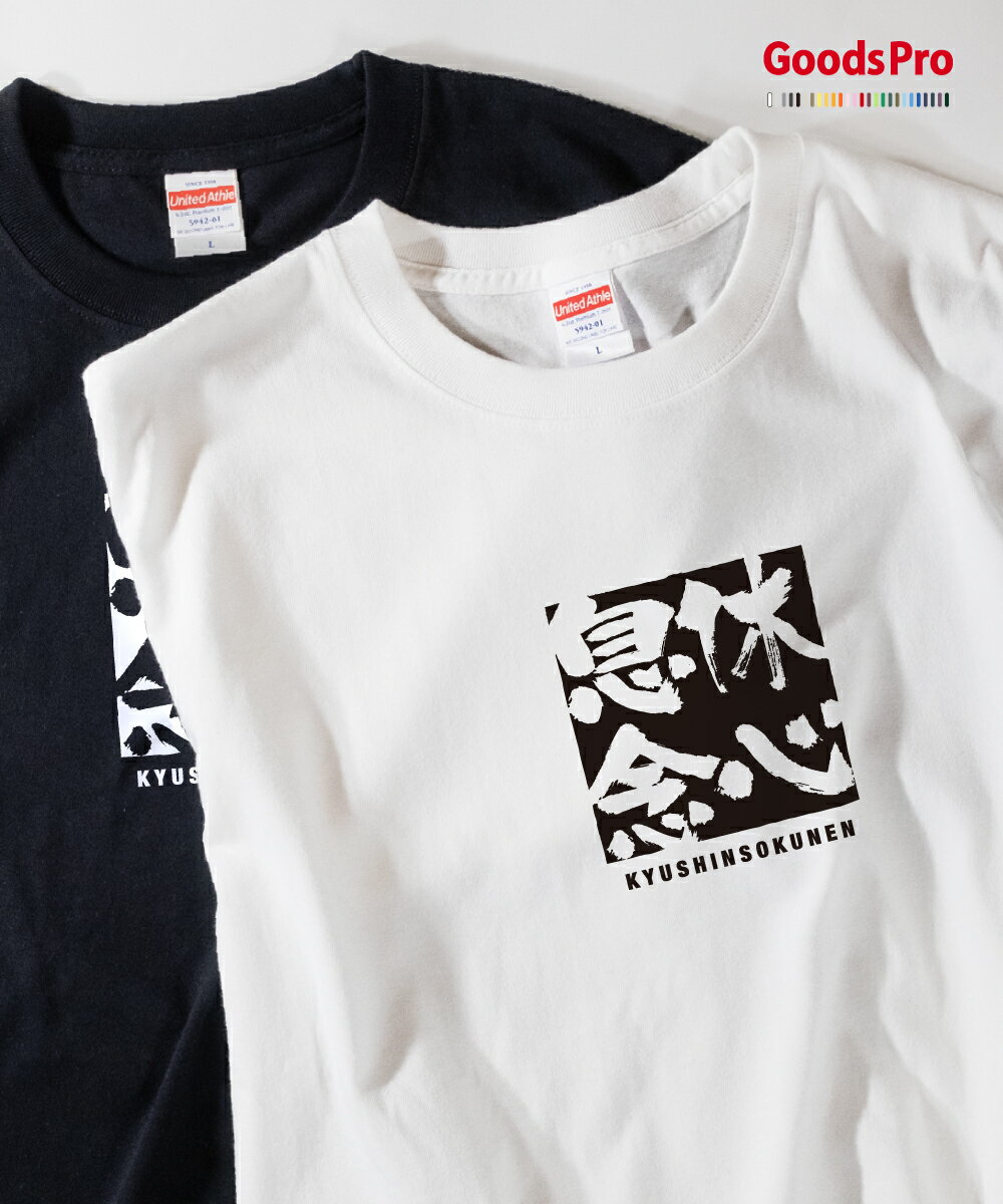 Tシャツ 休心息念 四字熟語 発汗性の良い快適素材 ドライTシャツ グッズプロ